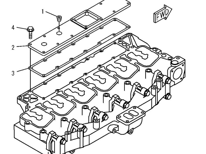 发动机配件进气盖（AIR INLET COVER）-螺栓（BOLT） 件号：6732-11-4160