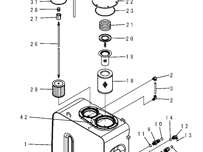 过滤器总成（STRAINER ASS’ Y） 件号：20Y-60-31171-液压油箱 (HYKRAULIC TANK)-液压系统