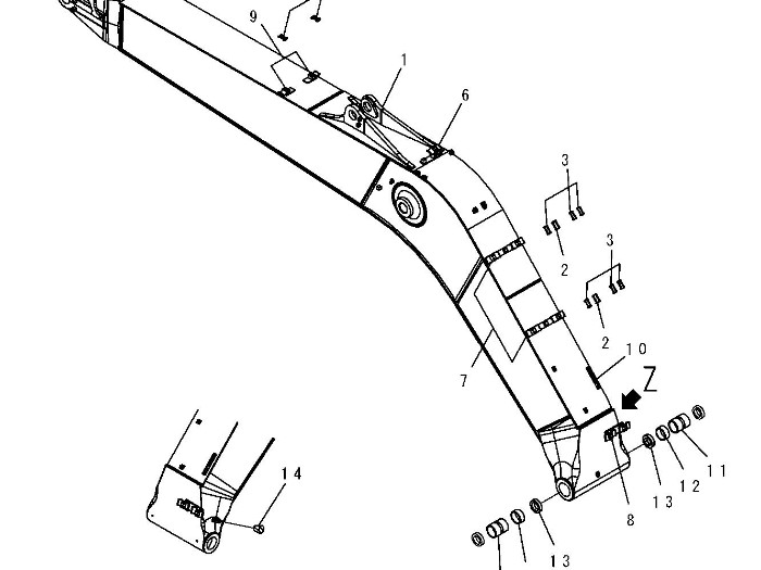 衬套-BUSHING,件号：206-70-71270,206-70-71560