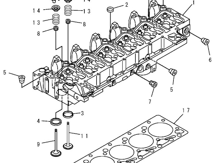 进气垫圈（INSERT, INTAKE） 件号：6732-11-1180 - 发动机气缸盖配件