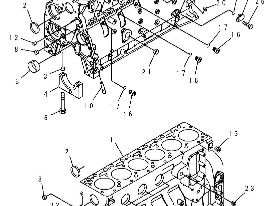 挖掘机-PC220-7发动机气缸体